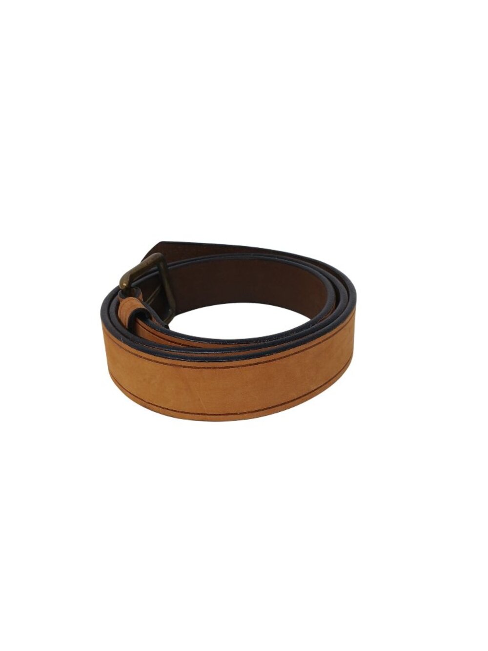 Brown Leather Belt 105 cm  Sz 42 With Brass Buckle Made Argentina #D30P